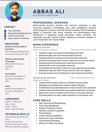 Dammam, Job Seekers, Accounts Assistant, Junior Accountant, Accounts Clerk, Finance Assistant.