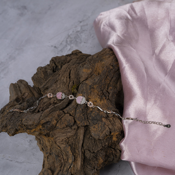 Mumbai, Jewelry, INR 2199,  Rose Gold Silver Unique MOP Design Bracelet