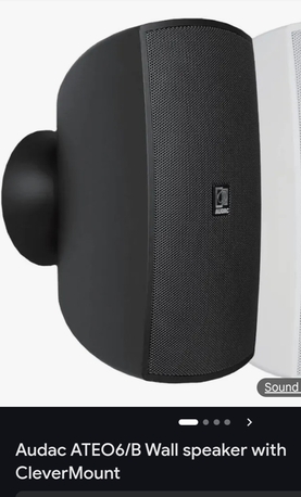Jeddah, Electronics, SAR 800,  Audac ATEO6/B Wall Speaker With Clever Mount