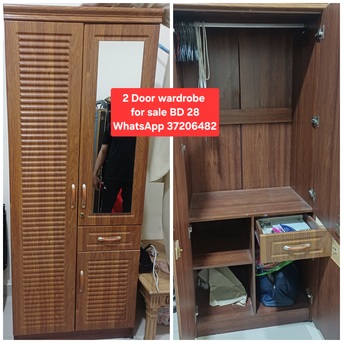 Manama, Furniture, BHD 28,  ✅️ 2 Door Wardrobe For Sale In Good Condition With Delivery