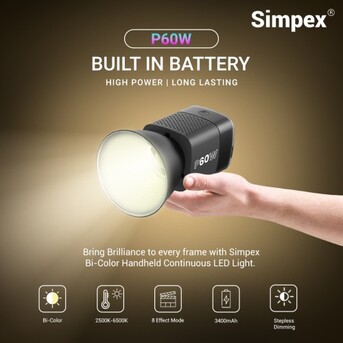 New Delhi, Photo & Video, INR 6000,  Buy Continuous Lights P-60W Bi-Color Studio Light