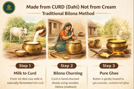 Lucknow, Food, INR 1500,  A2 Desi Cow Ghee Pure Bilona Made Natural Homemade Healthy
