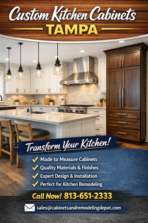 Tampa Bay, Construction, Custom Kitchen Cabinets In Tampa &ndash; Designed Just For You