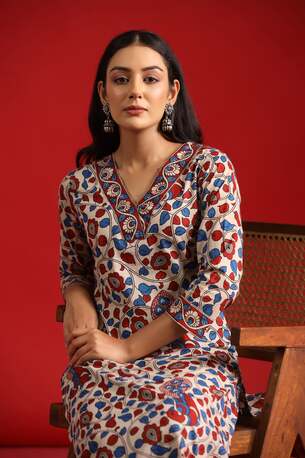 Jaipur, Clothing & Accessories, INR 1400,  Shop Daily Wear Cotton Straight Kurta With Trousers