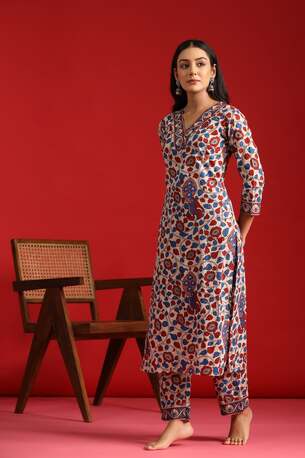 Jaipur, Clothing & Accessories, INR 1400,  Shop Daily Wear Cotton Straight Kurta With Trousers