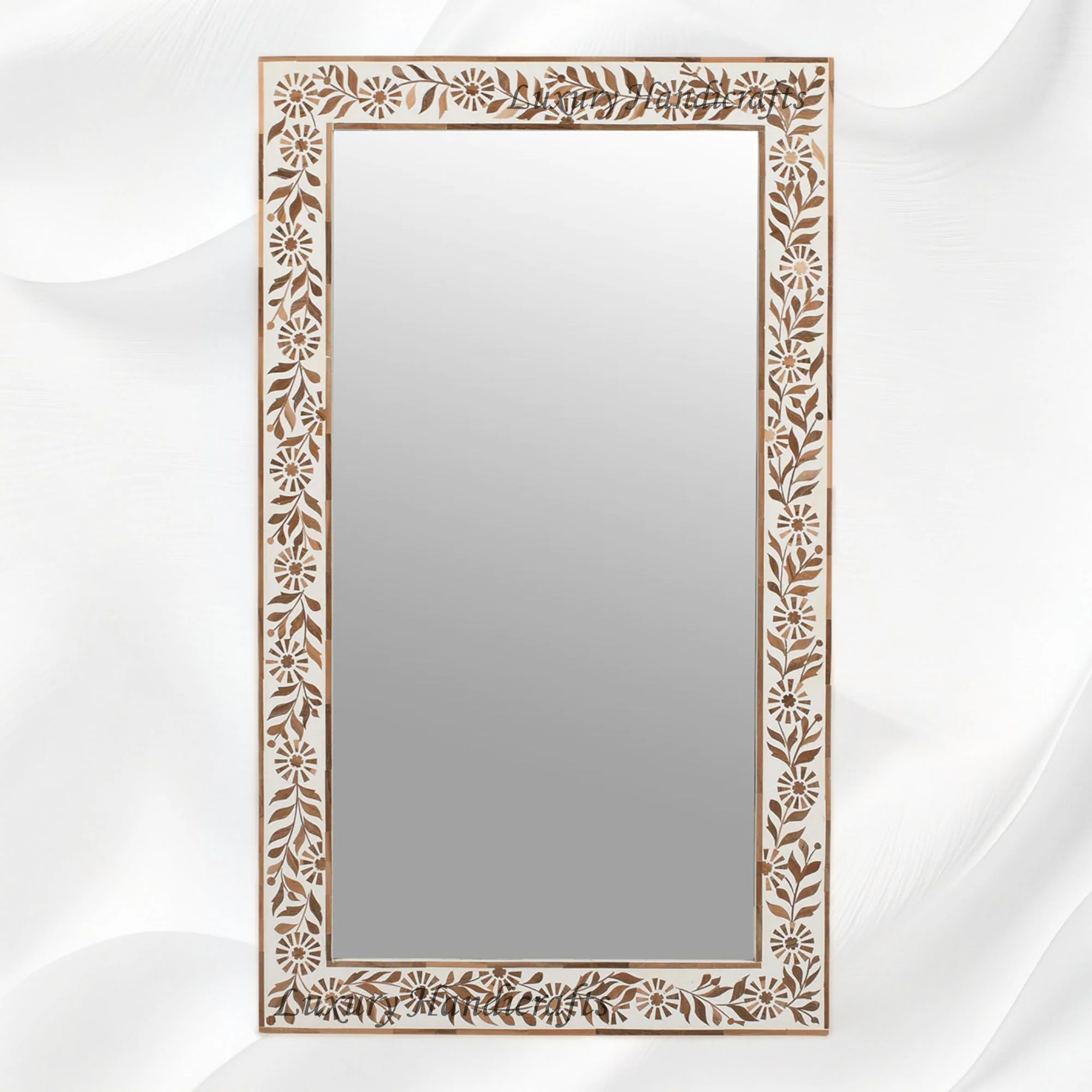 Pune, Furniture, INR 9990,  Carved Wooden Mirror Frame: Timeless Art For Elegant Interiors