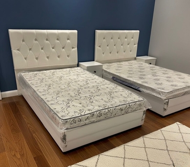 Jeddah, Furniture, SAR 1,  All Types Of Best Quality Medium Size Bed 🛏️ With Mattress Available In Low Price