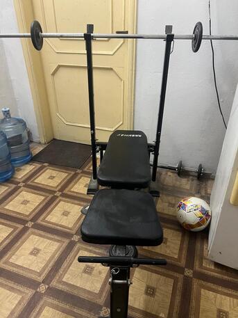 Hara, Household Items, SAR 450,  Bench Press & Dumbbells Set For Sales