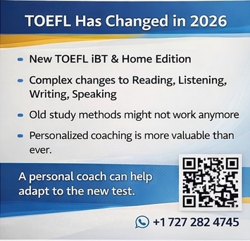 Riyadh, Lessons Offered, TOEFL IBT Home Edition &ndash; Personal Coaching For The Updated Test Format
