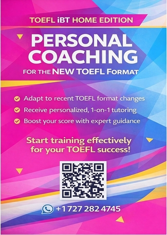 Riyadh, Lessons Offered, TOEFL IBT Home Edition &ndash; Personal Coaching For The Updated Test Format