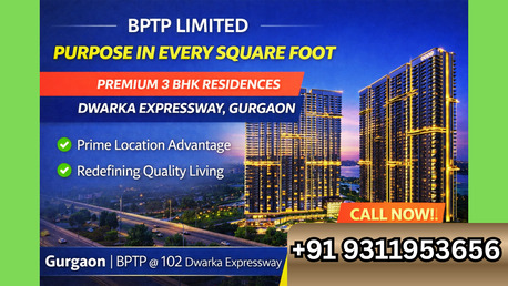 Haryana, Real Estate For Sale, INR 46500000,  3 BR,  2106 Sq. Feet,  BPTP Builder New Project Dwarka Expressway &ndash; Dial +91 8826997781