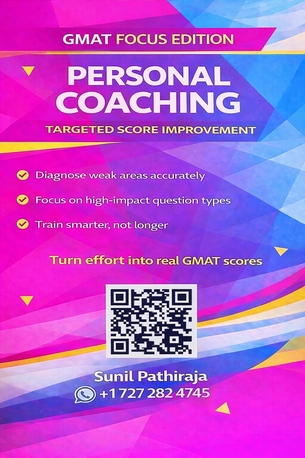 Riyadh, Lessons Offered, GMAT Focus Edition &ndash; Personal 1-to-1 Coaching With Sunil Pathiraja