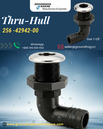 Tokyo, Boats, Boat Thru-Hull 1-1/8&Prime; 90? With Stainless Steel Cove MPN 256-42942-00