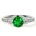 USD 4998,  Purchase Natural Emerald Ring &ndash; 1.20cttw Round Solitaire At GemsNY