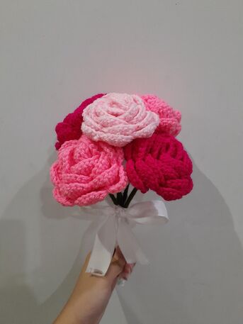 Khobar, Materials, SAR 45,  Handmade Crochet Flower For Valentine