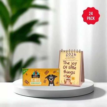 Mumbai, Pet Supplies, INR 548,  DoggyJi V-Bite Vegan Biscuits + 2026 Calendar Combo 24 Pack