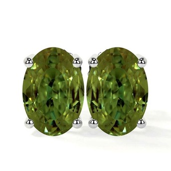 New York, Jewelry, USD 3512,  Oval Shape Natural Alexandrite Earrings Online - Buy Now