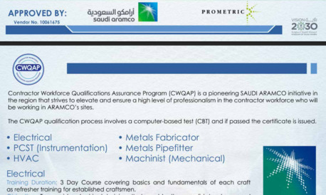 Dammam, Training, 🔥 Aramco-Approved Certifications | CWQAP , OSHA, Safety, Welding & QA/QC &ndash; Dammam