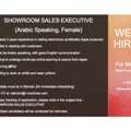 SHOWROOM SALES EXECUTIVE (Arabic Female)