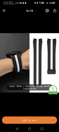 Jeddah, Watches, SAR 15,  Watch Stripe Two-Tone Magnetic Folding Clasp