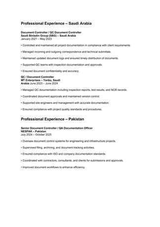 Al Malaz, Job Seekers, Document Controller With 9 Years Of Experience.