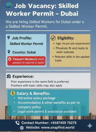 Mumbai, General, Work Permit For Skilled And Unskilled Workers