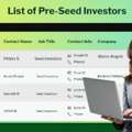 Searching For A Genuine And Updated Pre-Seed Investors List?
