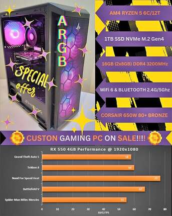 Jeddah, Computers, SAR 3000,  Custom Gaming PC W/ Keyboard, Mouse & Gaming TABLE!