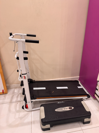 Al Nakheel, Health & Beauty Items, SAR 2,  Vibrating Plate Exercise Machine/ Manual Treadmill/aerobic Step/dumbbell Set