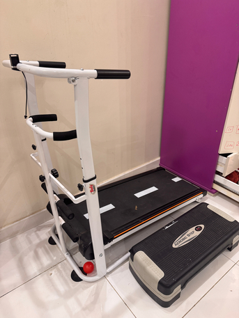 Al Nakheel, Health & Beauty Items, SAR 2,  Vibrating Plate Exercise Machine/ Manual Treadmill/aerobic Step/dumbbell Set