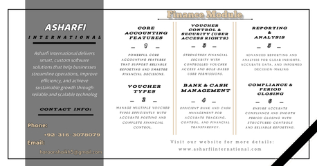 Islamabad, Software Development, Finance Modules | Enterprise Financial Management Solution