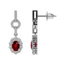 USD 2159,  Buy 2.84cttw Oval-Shaped Ruby Stud Earrings For Women At GemsNY