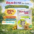 USD 35,  25% Off Bravecto Plus For Cats + Free Shipping | PetCareClub