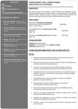 Jubail, Job Seekers, MEP Engineer