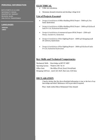 Jubail, Job Seekers, MEP Engineer