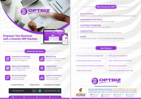 Jubail, Software Development, OPTBIZ ERP Saudi Arabia | Cloud-Based Business Management Software