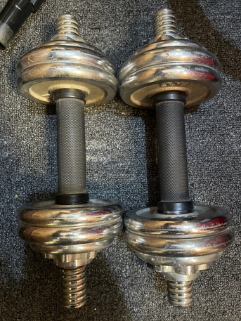 Jubail, Health & Beauty Items, SAR 170,  1-5kg Cast Iron Adjustable Dumbbell Set Hand Weight With Rubber Grip Dumbbell Handles