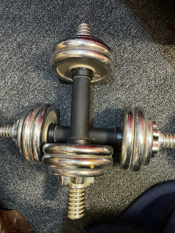 Jubail, Health & Beauty Items, SAR 170,  1-5kg Cast Iron Adjustable Dumbbell Set Hand Weight With Rubber Grip Dumbbell Handles