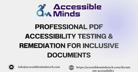 Lucknow, Software Development, Professional PDF Accessibility Testing & Remediation For Inclusive Documents
