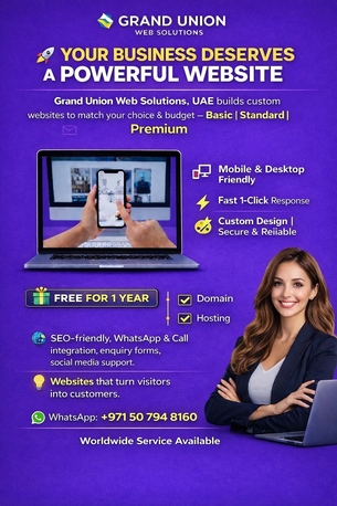 Dubai, Graphic Design, Web Design And Development Services Worldwide - Grand Union Web Solutions, UAE