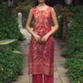 INR 1479,  Order Trendy Pink Sequined Sleeveless Kurta Set For Women