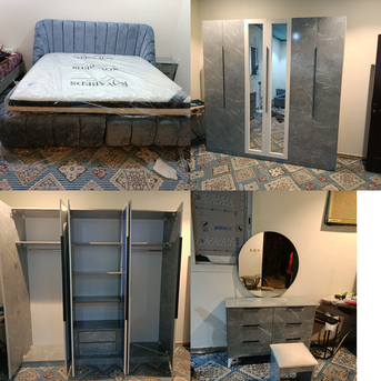 Jeddah, Furniture, SAR 1,  Modern Complete Bedroom Set Brand New Installment Available With Tamara