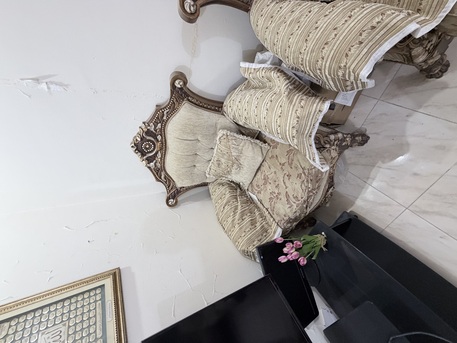 Jeddah, Furniture, SAR 700,  Complete 7-Piece Classic Ornate Living Room Set - Solid Wood