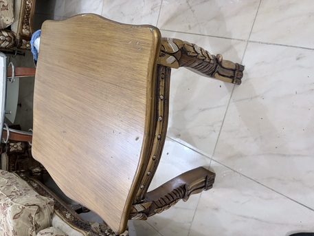 Jeddah, Furniture, SAR 700,  Complete 7-Piece Classic Ornate Living Room Set - Solid Wood