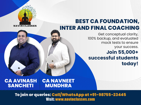 Kolkata, Lessons Offered, Navin Classes - Best CA Foundation, Inter And Final Coaching
