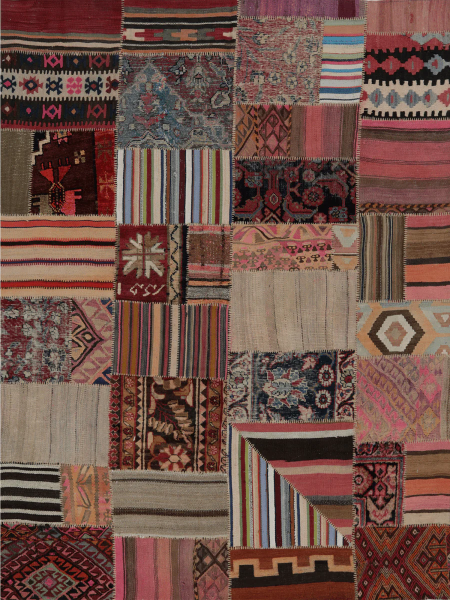 New York, Furniture, USD 340,  6x8 Vintage Persian Patchwork Kilim Area Rug - 109151
