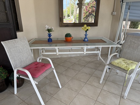 Saar, Furniture, BHD 20,  Outdoor Table With 8 Chars And Cushions