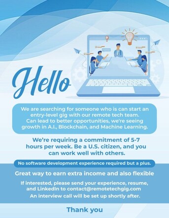 New York, Jobs, Remote Tech Gig Available - Entry-Level