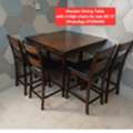BHD 37,  ✅️ Wooden Dining Table With 4 High Chairs For Sale In Good Condition With Delivery
