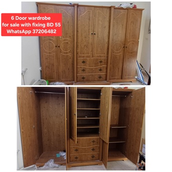 Manama, Furniture, BHD 55,  ✅️ 6 Door Wardrobe For Sale In Good Condition With Delivery